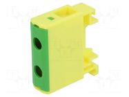 Splice terminal: rail; 82A; 1kV; screw terminal; yellow-green OUNEVA
