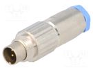 Connector: M9; plug; male; Plating: gold-plated; Urated: 60V; IP65 TE Connectivity