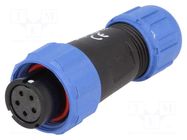 Connector: circular; plug; female; PIN: 5; IP68; SP13; 4÷6.5mm; 5A WEIPU