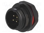Socket; SP13; male; PIN: 4; IP68; 5A; soldering; for panel mounting WEIPU