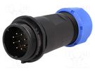 Plug; SP21; male; PIN: 9; IP68; 7÷12mm; 5A; soldering; for cable; 500V WEIPU