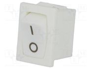 ROCKER; SPST; Pos: 2; ON-OFF; 3A/250VAC; white; none; 35mΩ; -30÷80°C 