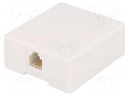 Connector: RJ12; socket; 6p6c; H: 57mm; W: 50mm; D: 21mm NINIGI