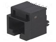 Connector: RJ45; socket; PIN: 8; with step; gold-plated; 8p8c; THT NINIGI