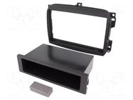 Radio frame; Fiat; 2 DIN; black PER.PIC.