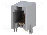 Socket; RJ9; PIN: 4; Contacts: phosphor bronze; gold-plated; THT NINIGI