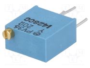 Potentiometer: mounting; vertical; 20Ω; 500mW; THT; ±10%; linear BOURNS