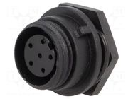 Connector: circular; socket; female; PIN: 6; 125V; w/o contacts BULGIN