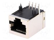 Connector: RJ45; socket; PIN: 8; 8p8c; on PCBs; THT TE Connectivity