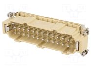 Connector: HDC; male; JEI; PIN: 24; 16A; 500V; 24+PE; size 104.27 ILME