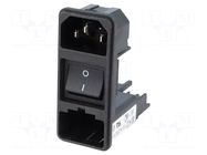 Connector: AC supply; socket; male; 10A; 250VAC; C14 (E); KD SCHURTER