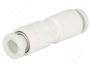 Push-in fitting; straight,inline splice; -1÷10bar; -5÷60°C SMC