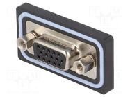 Connector: D-Sub HD; PIN: 15; socket; female; straight; soldering AMPHENOL COMMUNICATIONS SOLUTIONS