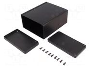 Enclosure: with panel; 1455; X: 103mm; Y: 120mm; Z: 53mm; aluminium HAMMOND