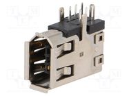 Socket; IEEE1394; THT; PIN: 6; angled 90°; side CONNFLY