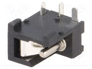 Socket; DC supply; male; 5.5/2.1mm; 5.5mm; 2.1mm; side,open; THT; 5A CLIFF