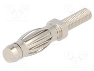 Connector: 4mm banana; plug; 32A; 33VAC; 70VDC; 27.5mm; screw SCHÜTZINGER