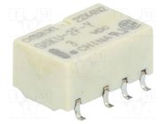 Relay: electromagnetic; DPDT; Ucoil: 3VDC; Icontacts max: 1A; SMD OMRON Electronic Components