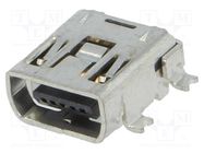 Connector: C; socket; SMT; PIN: 5; horizontal ECE