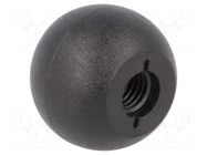 Ball knob; Ø: 25mm; Int.thread: M8; 12mm; technopolymer PA ELESA+GANTER
