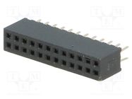 Socket; pin strips; female; PIN: 24; straight; 1.27mm; THT; 2x12 CONNFLY