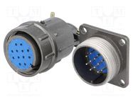 Connector: circular; socket,plug; DS1110-07; male,female; PIN: 12 CONNFLY