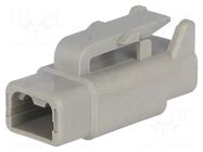 Connector: wire-wire; plug; female; DTM; PIN: 2; IP68; for cable DEUTSCH
