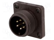 Connector: circular; socket; CM; IP67; PIN: 6; male; 10A; 50V; 1mm2 HIRSCHMANN