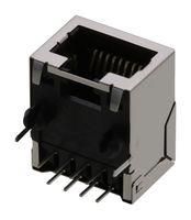 RJ45 CONN, R/A JACK, 8P8C, 1PORT, TH