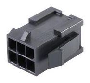 CONNECTOR HOUSING, PLUG, 6POS, 3MM