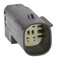 CONNECTOR HOUSING, PLUG, 4POS, GREY