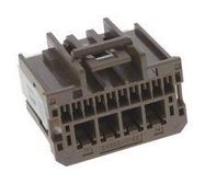 CONNECTOR HOUSING, RCPT, 14POS, BROWN