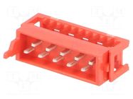 Connector: Micro-MaTch; plug; male; PIN: 10; IDC; for ribbon cable TE Connectivity