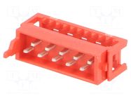 Connector: Micro-MaTch; plug; male; PIN: 10; IDC; for ribbon cable TE Connectivity