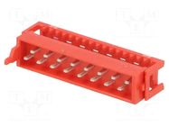 Connector: Micro-MaTch; plug; male; PIN: 16; IDC; for ribbon cable TE Connectivity