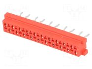 Connector: Micro-MaTch; socket; female; PIN: 20; straight; THT; 2x10 TE Connectivity