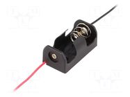 Holder; 1/2AA,1/2R6; Batt.no: 1; cables; 150mm; black COMF