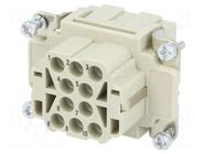 Connector: HDC; contact insert; female; 16A; 500V; Han® EE; PIN: 10 HARTING