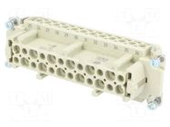 Connector: HDC; contact insert; female; 16A; 500V; Han E®; PIN: 24 HARTING