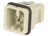 Connector: HDC; contact insert; male; 10A; 50V; Han® D; PIN: 8 HARTING