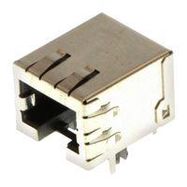 RJ45 CONN, R/A JACK, 8P8C, 1PORT, TH