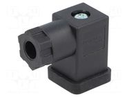 Connector: valve connector; plug; form C; 8mm; female; PIN: 3; 230V MURRELEKTRONIK