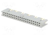 Connector: IDC; socket; female; PIN: 40; straight; 3A; THT; 2.54mm 3M