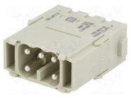 Connector: HDC; module; male; 16A; 400V; Han-Modular®; PIN: 5 HARTING