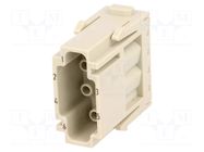 Connector: HDC; module; male; 16A; 500V; Han-Modular®; PIN: 6; Han E® HARTING