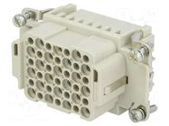 Connector: HDC; contact insert; female; Han® DD; PIN: 42; 42+PE HARTING