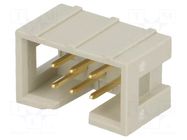 Connector: IDC; socket; male; PIN: 6; straight; THT; 2.54mm; 2x3 HARTING