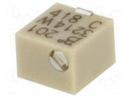 Potentiometer: mounting; vertical,multiturn; 200Ω; 250mW; SMD BOURNS