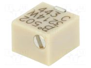 Potentiometer: mounting; vertical,multiturn; 5kΩ; 250mW; SMD; ±10% BOURNS