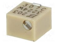 Potentiometer: mounting; multiturn; 20kΩ; 250mW; SMD; ±10%; linear BOURNS